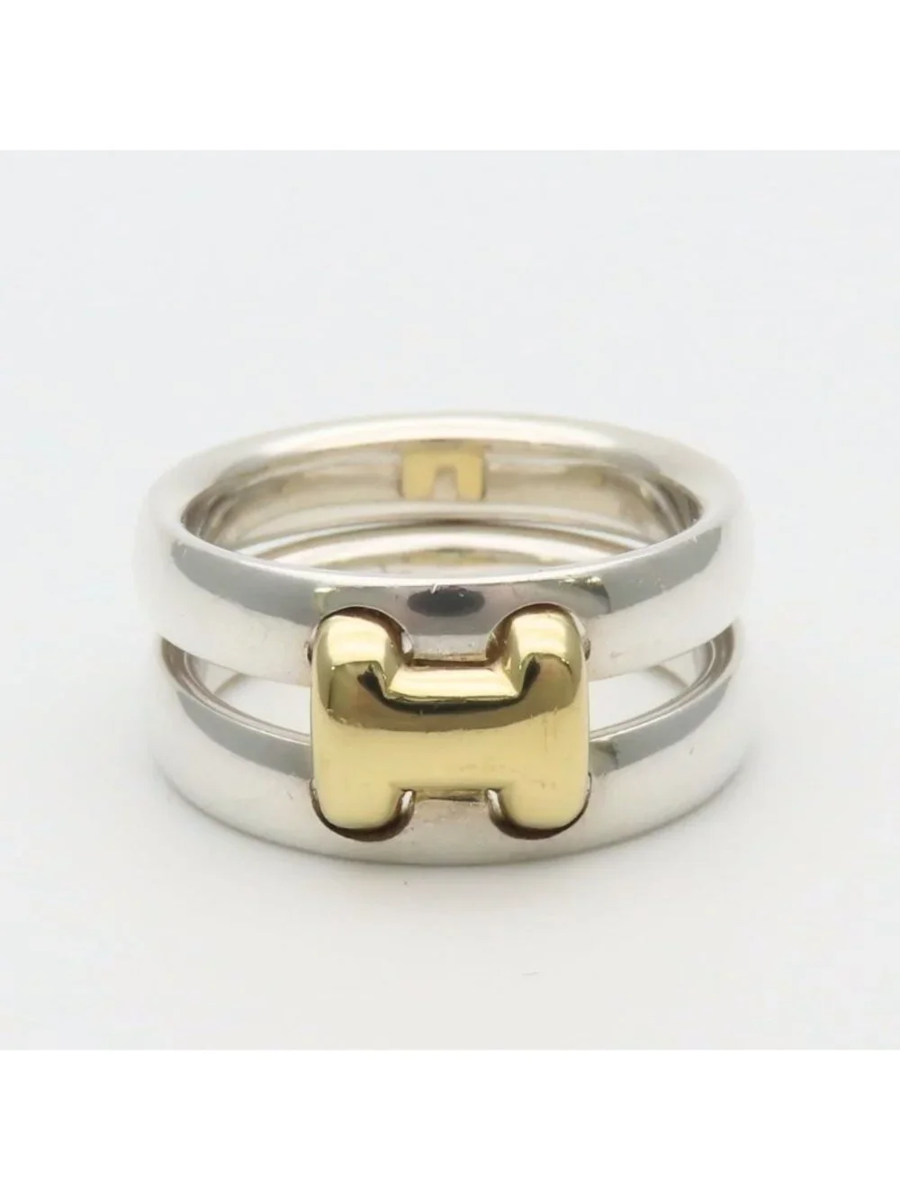 Hermes Ring Olympe 53 Silver Gold